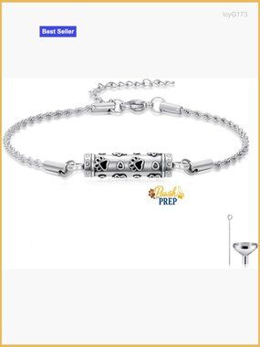 Large Paw Print Urn Bracelet for Ashes Keepsake Memorial Jewelry Gift
